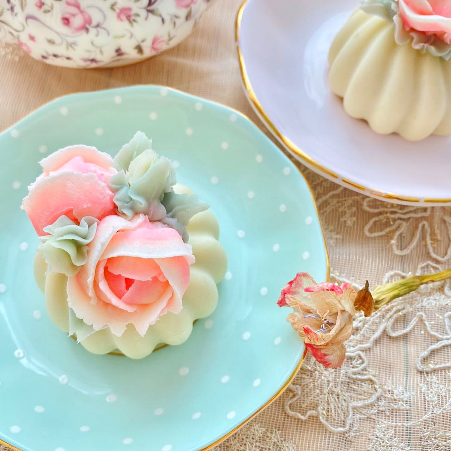Flower Cake Soap ~125g