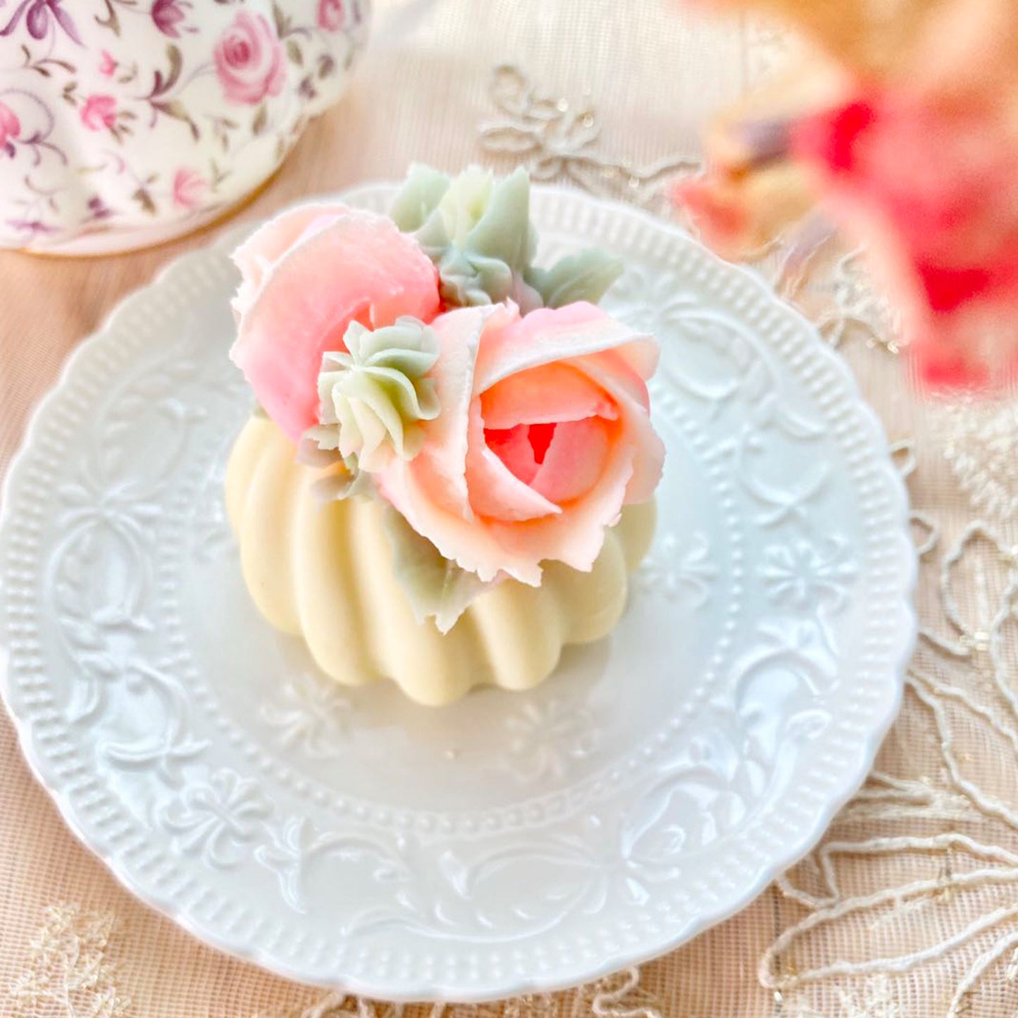 Flower Cake Soap ~125g