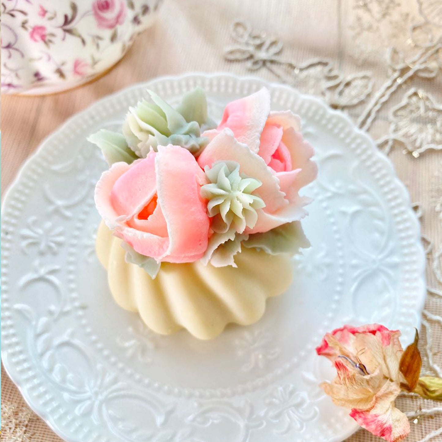 Flower Cake Soap ~125g